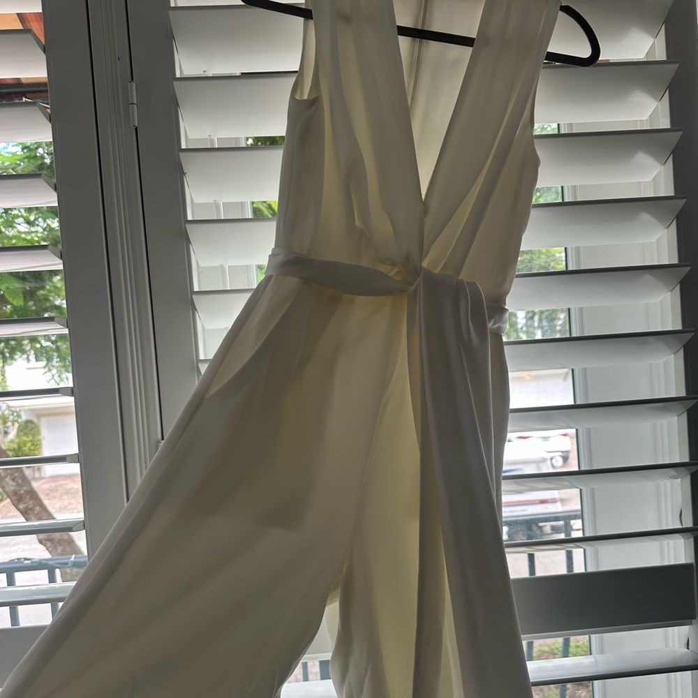 Jonathan Simkhai Cream Sleeveless Jumpsuit